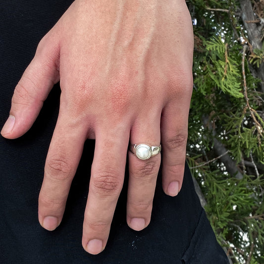 Axis White Pearl Ring