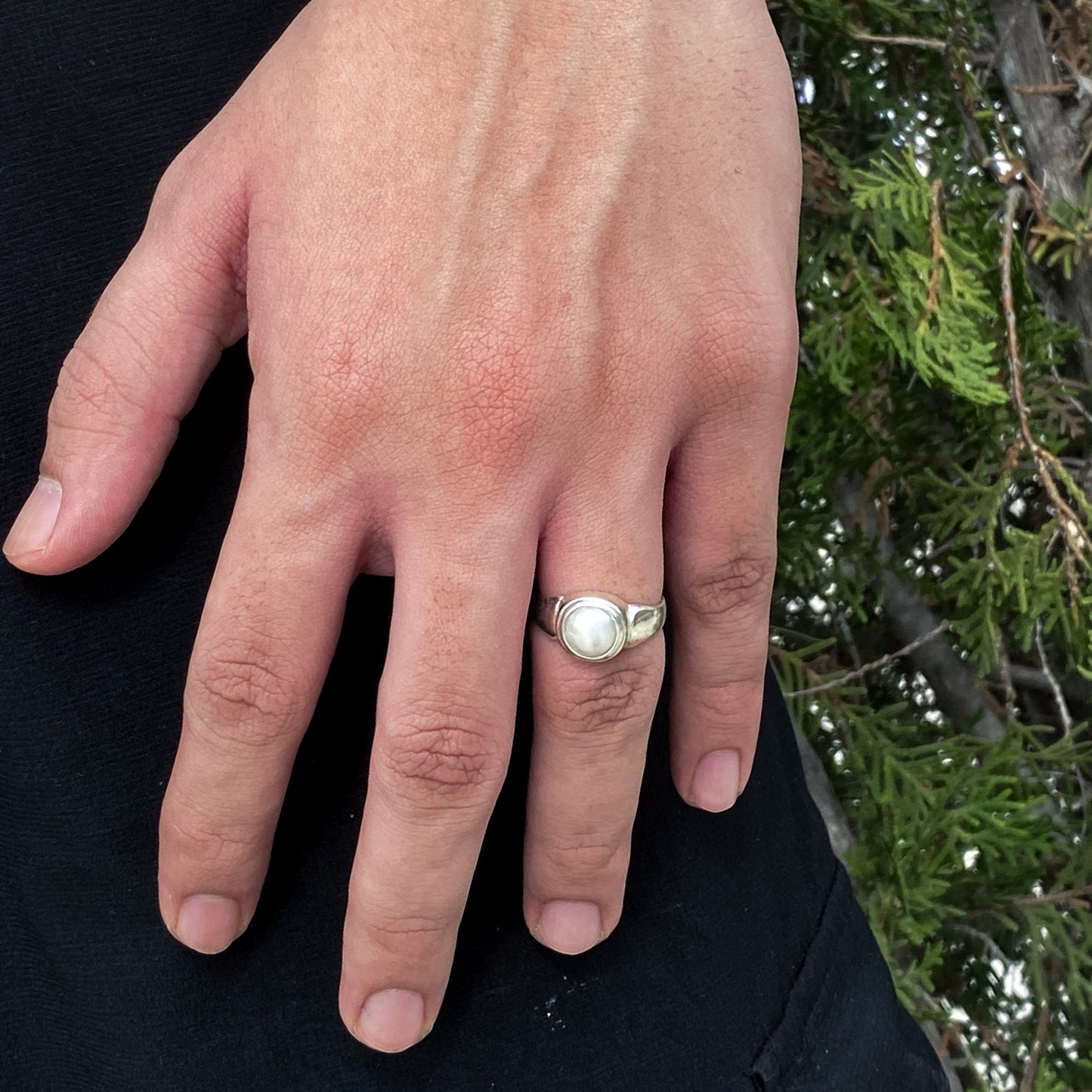 Axis White Pearl Ring