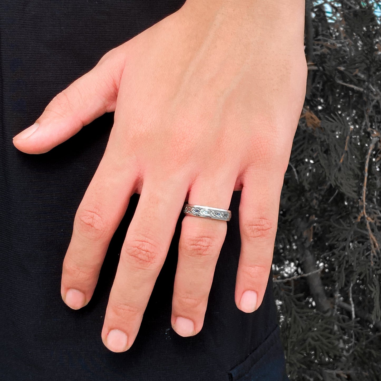 Silver Enamel Ring