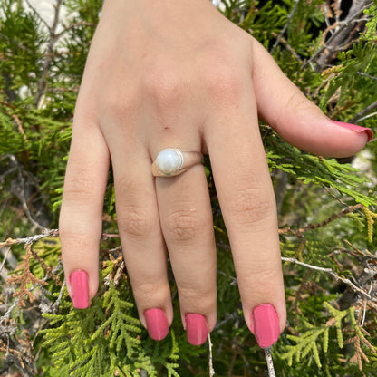 Axis White Pearl Ring